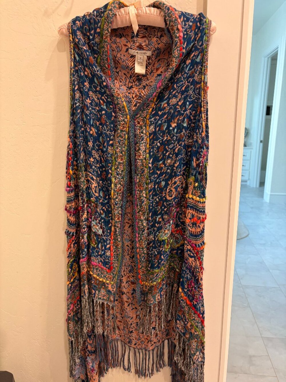 Boho long vest/outer garment